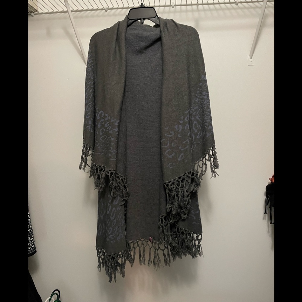 Warm Sweater Cape Wrap Ruana One Size Fits All
